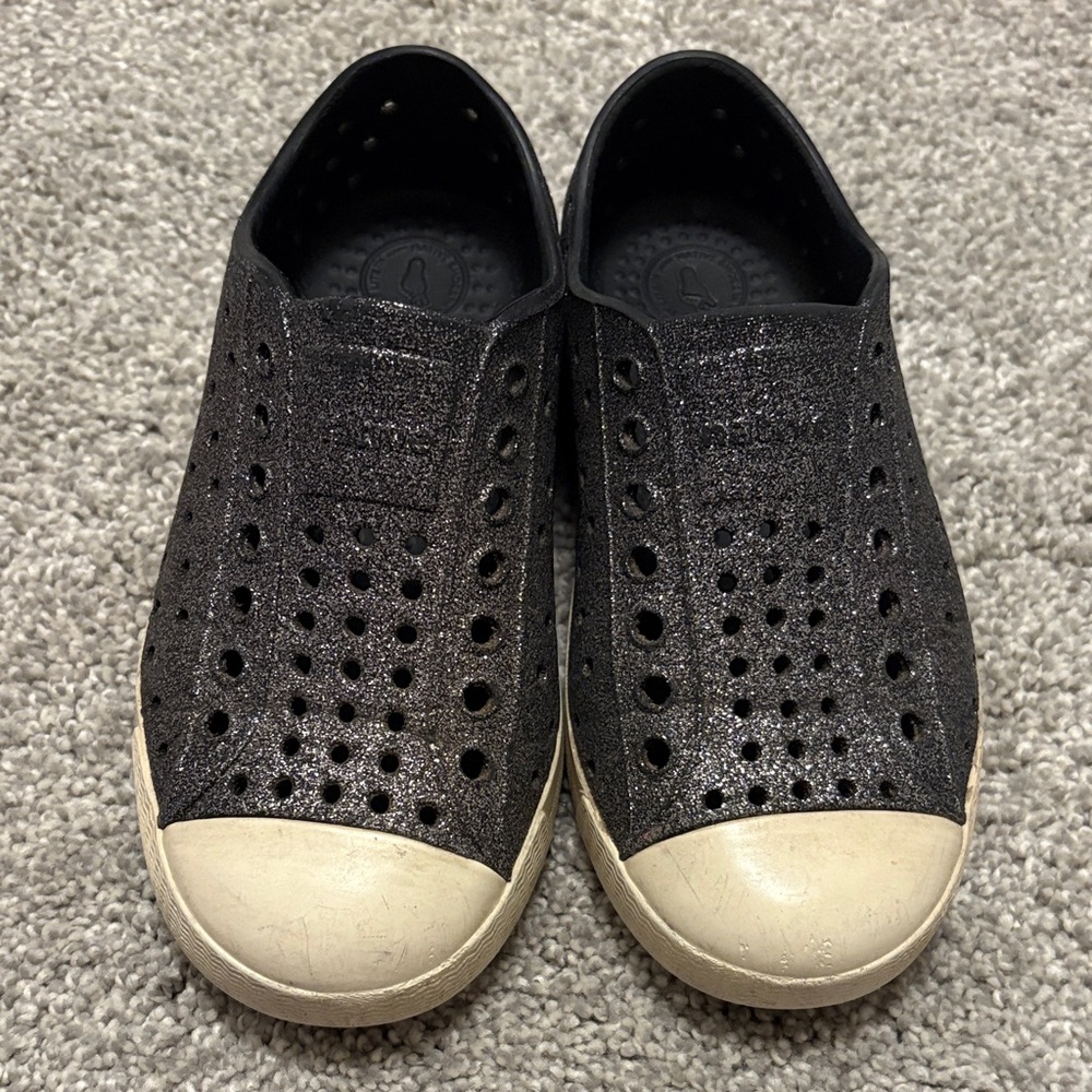 Native grey sparkly shoes